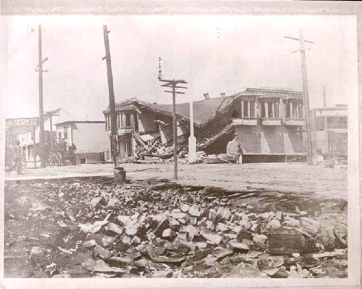 1906 Quake Damage on Franklin St